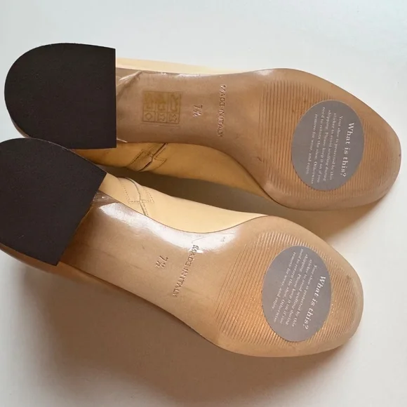 ✨NEW✨ EVERLANE The Day Boot Leather Ankle Bootie Ecru Sz US 7.5M - Picture 8 of 11